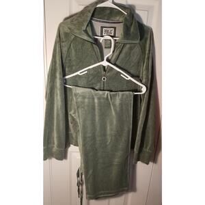 Vintage Velour Tracksuit Everlast Green Womens Size XL Baggy
